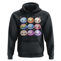 Kawaii Glitter Dumpling Bao Dim Sum Graphic Hoodie Cute Pastel Foodie Squishy Hearts and Flowers