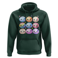 Kawaii Glitter Dumpling Bao Dim Sum Graphic Hoodie Cute Pastel Foodie Squishy Hearts and Flowers