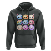 Kawaii Glitter Dumpling Bao Dim Sum Graphic Hoodie Cute Pastel Foodie Squishy Hearts and Flowers