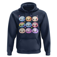 Kawaii Glitter Dumpling Bao Dim Sum Graphic Hoodie Cute Pastel Foodie Squishy Hearts and Flowers