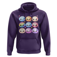 Kawaii Glitter Dumpling Bao Dim Sum Graphic Hoodie Cute Pastel Foodie Squishy Hearts and Flowers