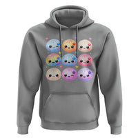 Kawaii Glitter Dumpling Bao Dim Sum Graphic Hoodie Cute Pastel Foodie Squishy Hearts and Flowers
