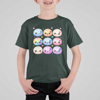 Kawaii Glitter Dumpling Bao Dim Sum Graphic T Shirt For Kid Cute Pastel Foodie Squishy Hearts and Flowers