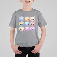 Kawaii Glitter Dumpling Bao Dim Sum Graphic T Shirt For Kid Cute Pastel Foodie Squishy Hearts and Flowers