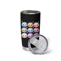 Kawaii Glitter Dumpling Bao Dim Sum Graphic Tumbler Cup Cute Pastel Foodie Squishy Hearts and Flowers