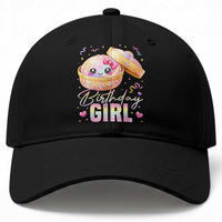 Kawaii Birthday Girl Glitter Dumpling Graphic Baseball Cap Cute Pink Bow Dim Sum Party Gift