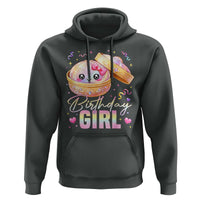 Kawaii Birthday Girl Glitter Dumpling Graphic Hoodie Cute Pink Bow Dim Sum Party Gift