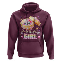 Kawaii Birthday Girl Glitter Dumpling Graphic Hoodie Cute Pink Bow Dim Sum Party Gift