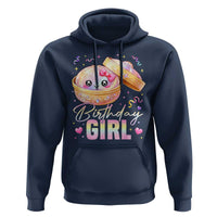 Kawaii Birthday Girl Glitter Dumpling Graphic Hoodie Cute Pink Bow Dim Sum Party Gift
