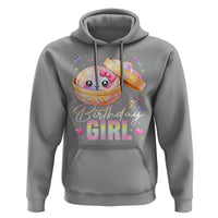 Kawaii Birthday Girl Glitter Dumpling Graphic Hoodie Cute Pink Bow Dim Sum Party Gift