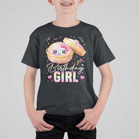 Kawaii Birthday Girl Glitter Dumpling Graphic T Shirt For Kid Cute Pink Bow Dim Sum Party Gift