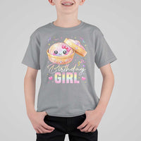 Kawaii Birthday Girl Glitter Dumpling Graphic T Shirt For Kid Cute Pink Bow Dim Sum Party Gift