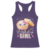 Kawaii Birthday Girl Glitter Dumpling Graphic Racerback Tank Top Cute Pink Bow Dim Sum Party Gift