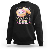 Kawaii Birthday Girl Glitter Dumpling Graphic Sweatshirt Cute Pink Bow Dim Sum Party Gift