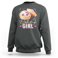 Kawaii Birthday Girl Glitter Dumpling Graphic Sweatshirt Cute Pink Bow Dim Sum Party Gift