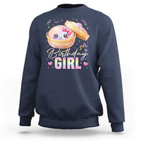 Kawaii Birthday Girl Glitter Dumpling Graphic Sweatshirt Cute Pink Bow Dim Sum Party Gift