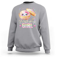 Kawaii Birthday Girl Glitter Dumpling Graphic Sweatshirt Cute Pink Bow Dim Sum Party Gift