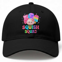 Squish Squad Kawaii Glitter Dumpling and Candy Graphic Baseball Cap Cute Gummy Bear Popsicle