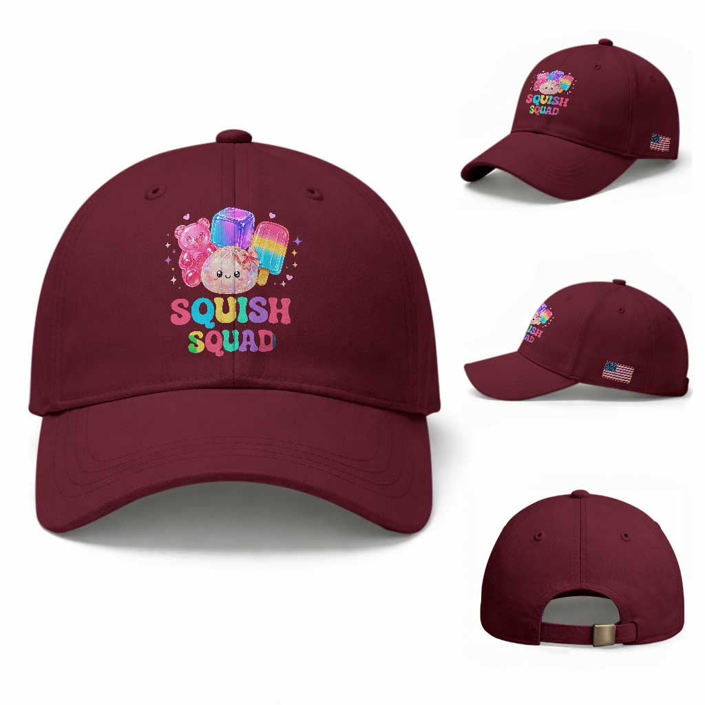 Squish Squad Kawaii Glitter Dumpling and Candy Graphic Baseball Cap Cute Gummy Bear Popsicle