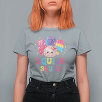 Squish Squad Kawaii Glitter Dumpling and Candy Graphic T Shirt For Women Cute Gummy Bear Popsicle