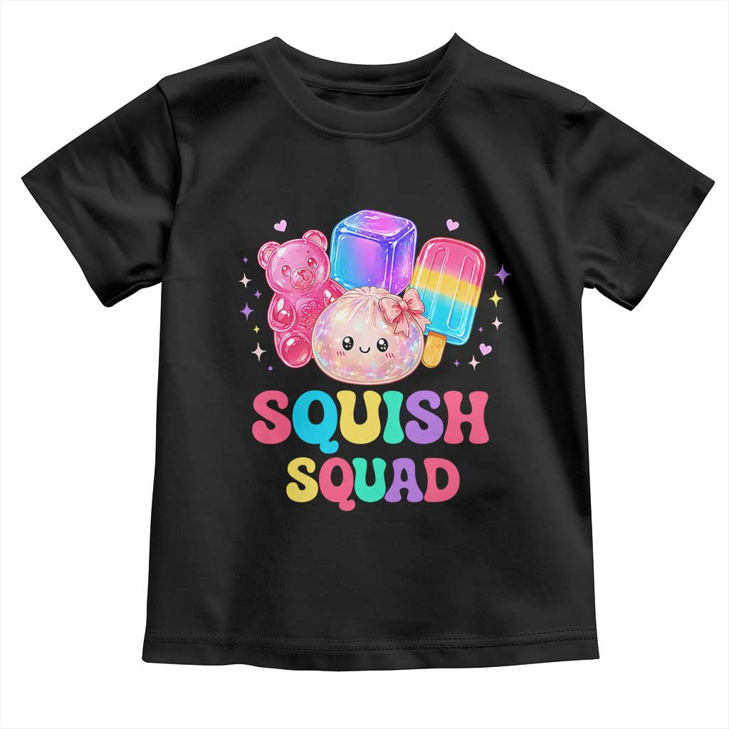 Squish Squad Kawaii Glitter Dumpling and Candy Graphic Toddler T Shirt Cute Gummy Bear Popsicle