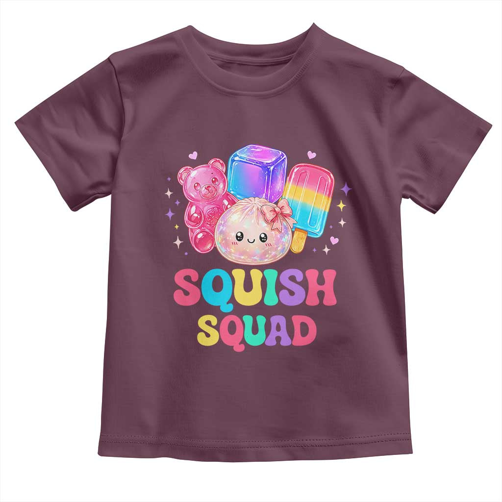 Squish Squad Kawaii Glitter Dumpling and Candy Graphic Toddler T Shirt Cute Gummy Bear Popsicle