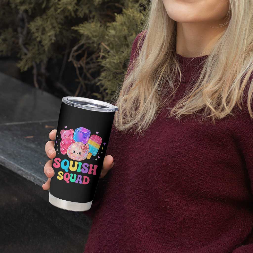 Squish Squad Kawaii Glitter Dumpling and Candy Graphic Tumbler Cup Cute Gummy Bear Popsicle