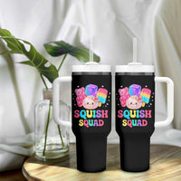Squish Squad Kawaii Glitter Dumpling and Candy Graphic Tumbler With Handle Cute Gummy Bear Popsicle