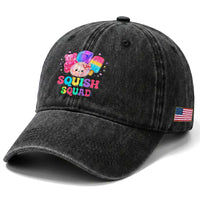 Squish Squad Kawaii Glitter Dumpling and Candy Graphic Washed Cotton Baseball Cap Cute Gummy Bear Popsicle