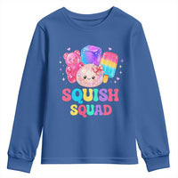 Squish Squad Kawaii Glitter Dumpling and Candy Graphic Youth Sweatshirt Cute Gummy Bear Popsicle