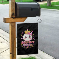 Squishy Queen Kawaii Glitter Dumpling Graphic Garden Flag Cute Tiara Crown and Pink Bow