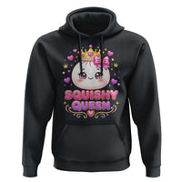 Squishy Queen Kawaii Glitter Dumpling Graphic Hoodie Cute Tiara Crown and Pink Bow