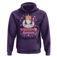 Squishy Queen Kawaii Glitter Dumpling Graphic Hoodie Cute Tiara Crown and Pink Bow