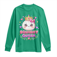 Squishy Queen Kawaii Glitter Dumpling Graphic Long Sleeve Shirt Cute Tiara Crown and Pink Bow