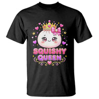 Squishy Queen Kawaii Glitter Dumpling Graphic T Shirt Cute Tiara Crown and Pink Bow
