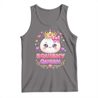 Squishy Queen Kawaii Glitter Dumpling Graphic Tank Top Cute Tiara Crown and Pink Bow