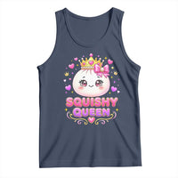 Squishy Queen Kawaii Glitter Dumpling Graphic Tank Top Cute Tiara Crown and Pink Bow