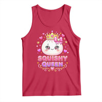 Squishy Queen Kawaii Glitter Dumpling Graphic Tank Top Cute Tiara Crown and Pink Bow