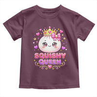 Squishy Queen Kawaii Glitter Dumpling Graphic Toddler T Shirt Cute Tiara Crown and Pink Bow