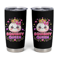 Squishy Queen Kawaii Glitter Dumpling Graphic Tumbler Cup Cute Tiara Crown and Pink Bow