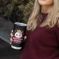 Squishy Queen Kawaii Glitter Dumpling Graphic Tumbler Cup Cute Tiara Crown and Pink Bow