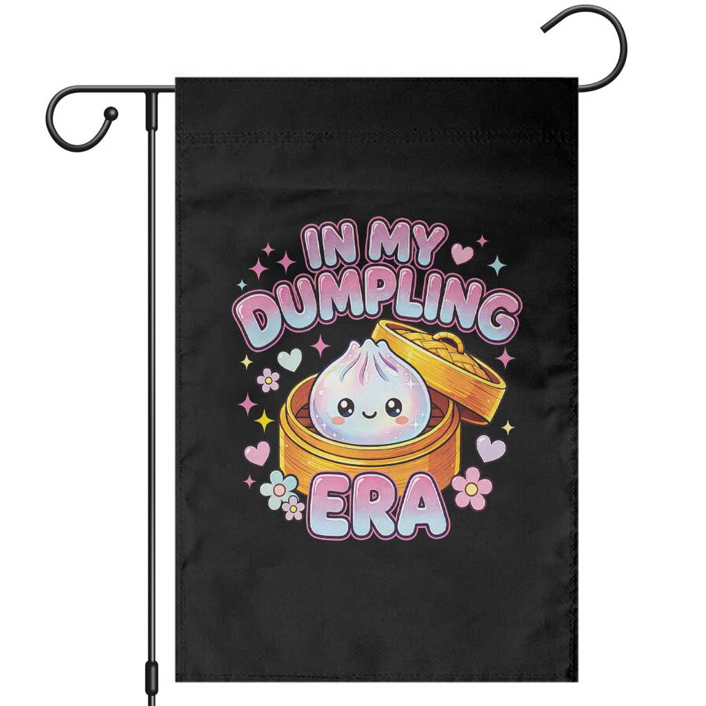 In My Dumpling Era Kawaii Pastel Graphic Garden Flag Retro Groovy Glitter Bao Steamer Basket