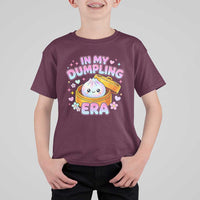 In My Dumpling Era Kawaii Pastel Graphic T Shirt For Kid Retro Groovy Glitter Bao Steamer Basket