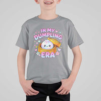 In My Dumpling Era Kawaii Pastel Graphic T Shirt For Kid Retro Groovy Glitter Bao Steamer Basket
