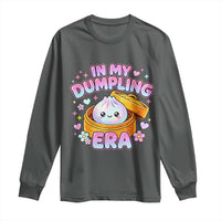 In My Dumpling Era Kawaii Pastel Graphic Long Sleeve Shirt Retro Groovy Glitter Bao Steamer Basket