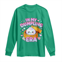 In My Dumpling Era Kawaii Pastel Graphic Long Sleeve Shirt Retro Groovy Glitter Bao Steamer Basket