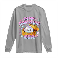 In My Dumpling Era Kawaii Pastel Graphic Long Sleeve Shirt Retro Groovy Glitter Bao Steamer Basket