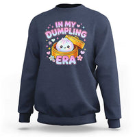 In My Dumpling Era Kawaii Pastel Graphic Sweatshirt Retro Groovy Glitter Bao Steamer Basket