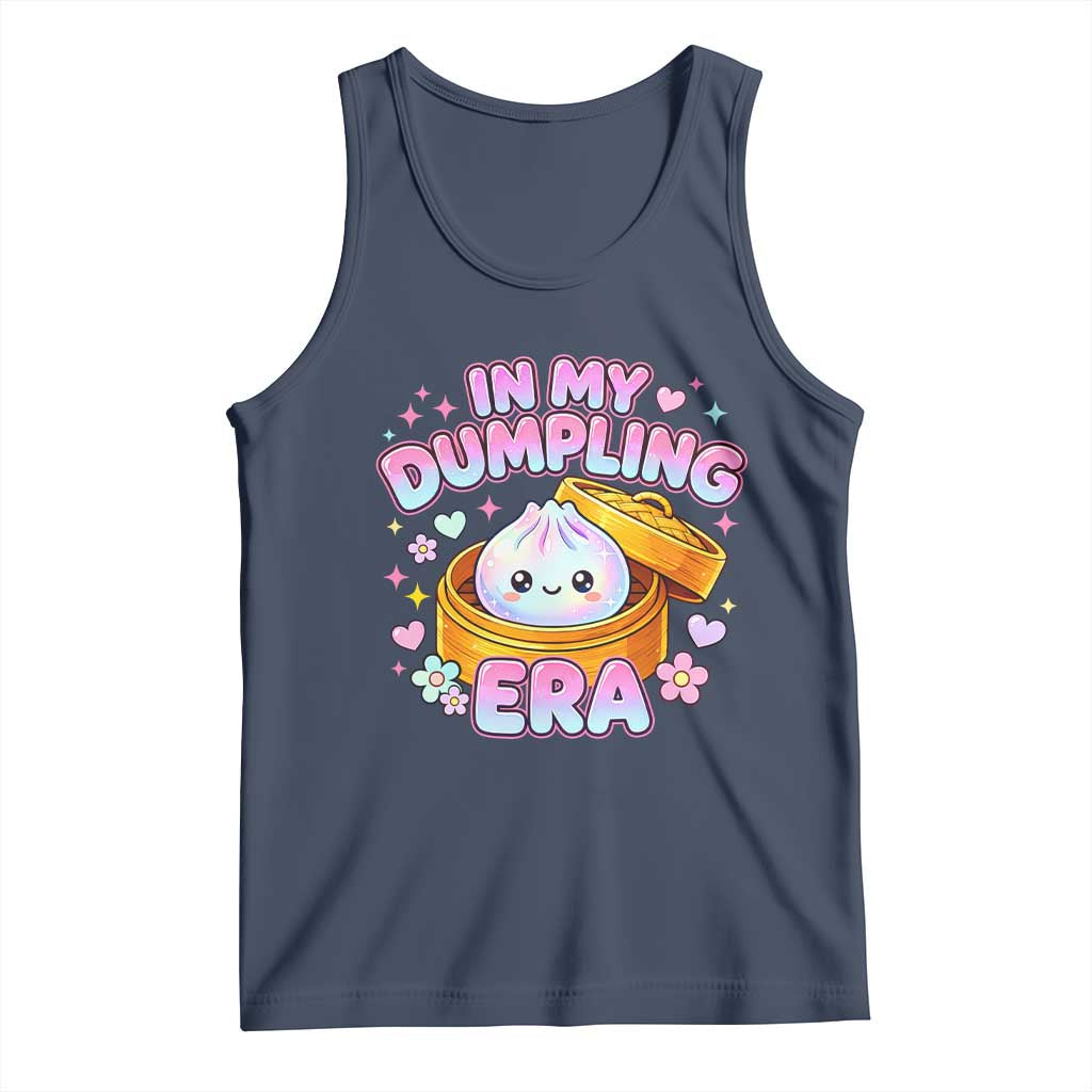 In My Dumpling Era Kawaii Pastel Graphic Tank Top Retro Groovy Glitter Bao Steamer Basket