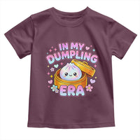 In My Dumpling Era Kawaii Pastel Graphic Toddler T Shirt Retro Groovy Glitter Bao Steamer Basket